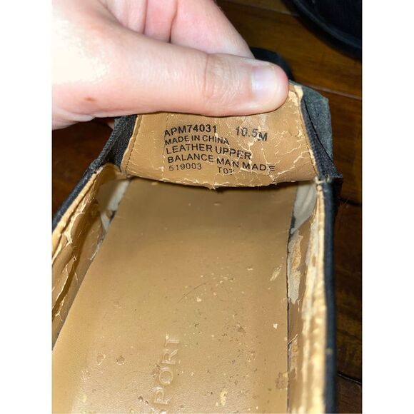 Rockport Men’s Black Leather Slip-on Loafers Size 10.5 - Picture 7 of 8